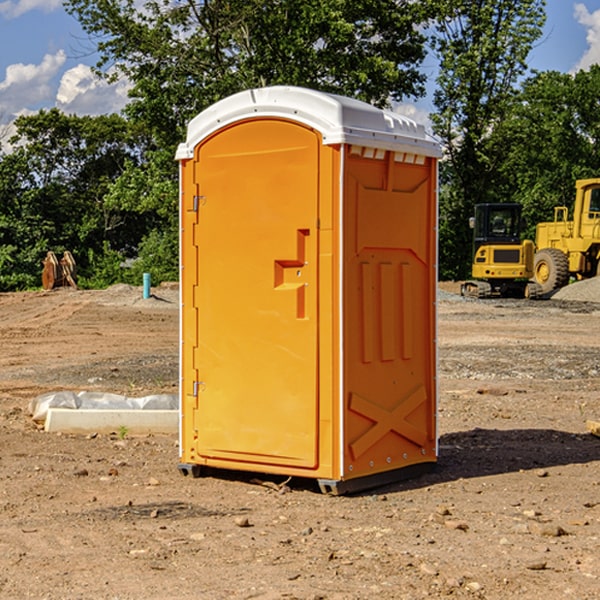 how often are the portable restrooms cleaned and serviced during a rental period in Liberty Kansas